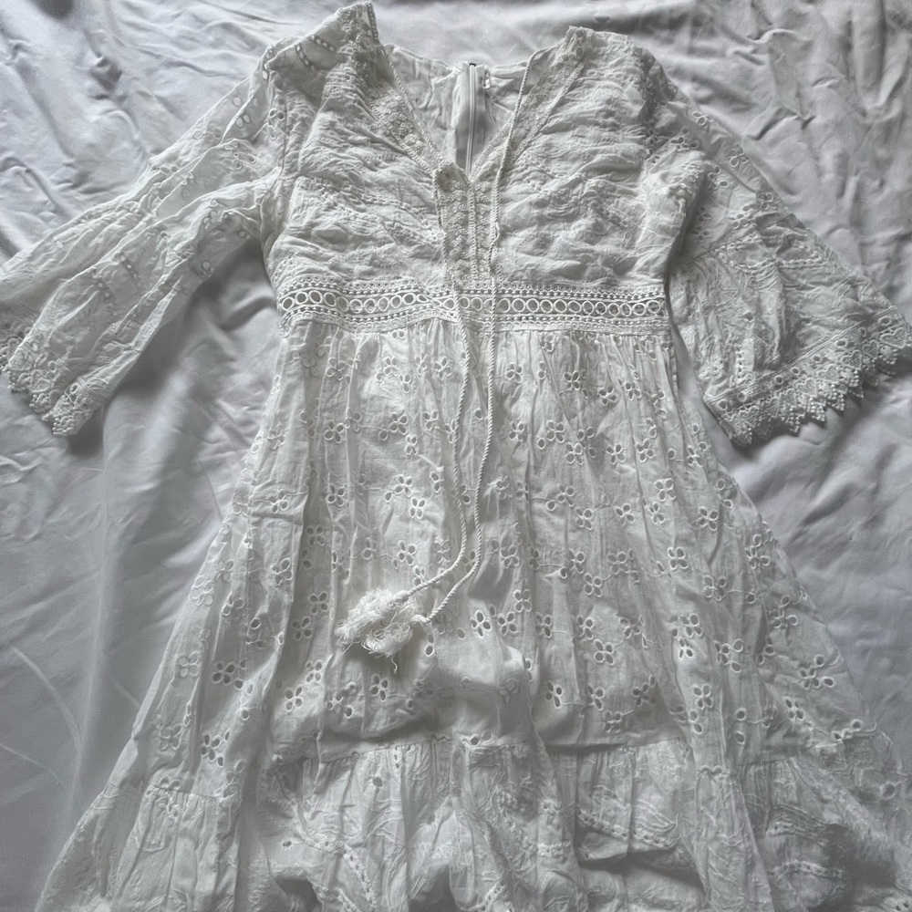 White Lace Boho Dress